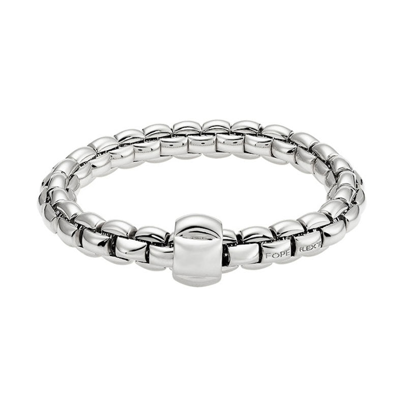 FOPE GIOIELLI 18K WHITE GOLD EKA BRACELET, SIZE SMALL