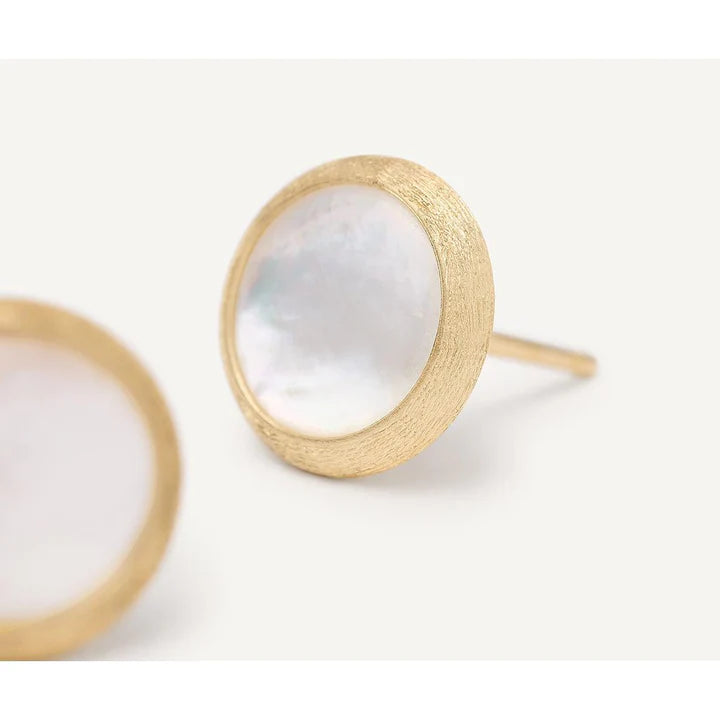 MARCO BICEGO 18K YELLOW GOLD JAIPUR MOTHER OF PEARL PETITE STUDS