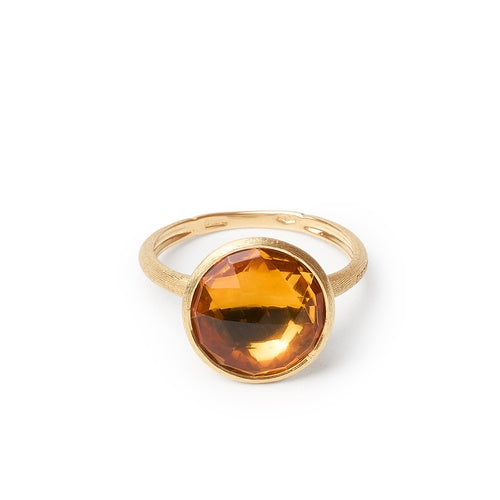 MARCO BICEGO JAIPUR COLOUR 18K YELLOW GOLD BEZEL SET CITRINE QUARTZ RING, FINGER SIZE 7