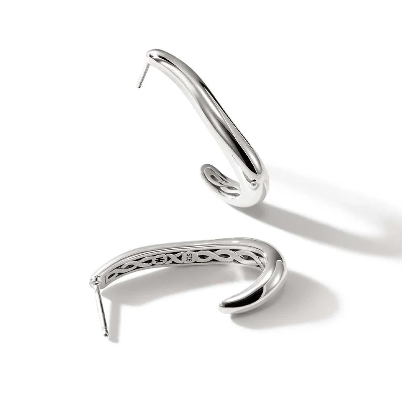 Surf Medium 'J' Hoop Earrings