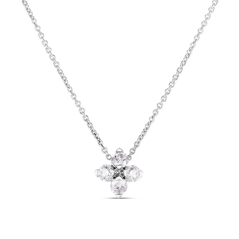 White gold necklace with small diamond hotsell