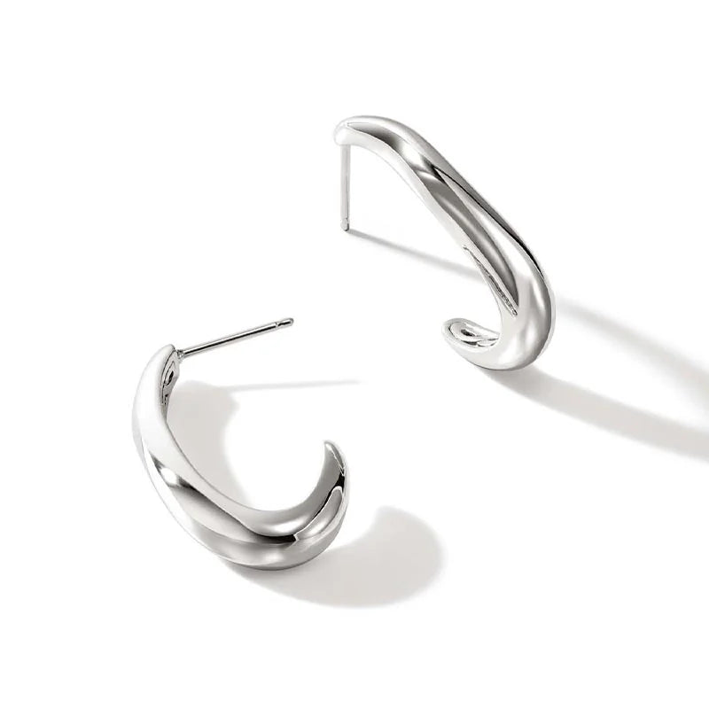 Surf Medium 'J' Hoop Earrings