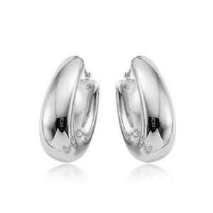 CARLA STERLING SILVER MEDIUM PLAIN HOOPS