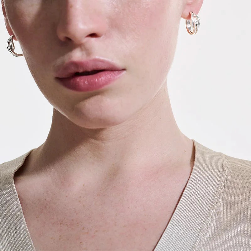 JOHN HARDY STERLING SILVER SURF MEDIUM HOOP EARRING