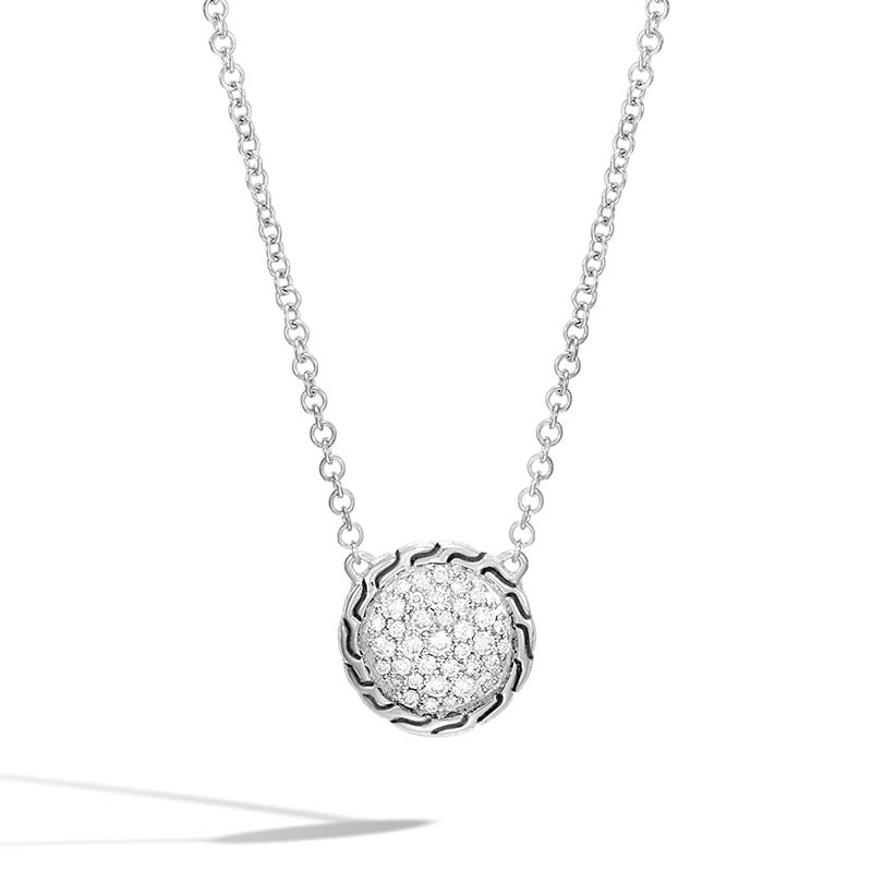 Carved Chain Pendant Necklace