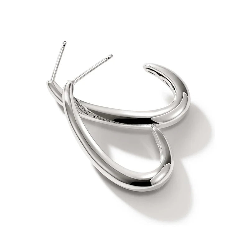 Surf Medium 'J' Hoop Earrings