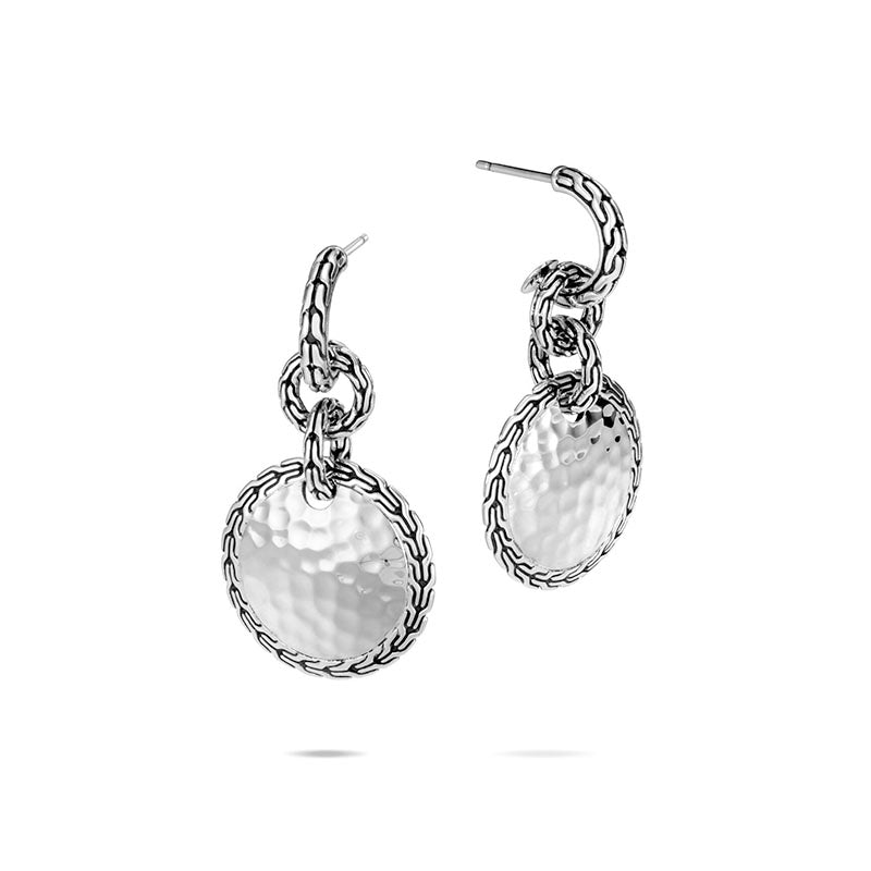 Classic Chain Hammered Drop Earring
