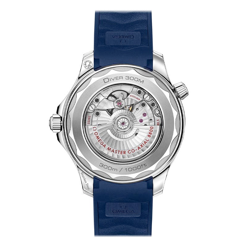 OMEGA SEAMASTER DIVER 300M 42MM, STEEL ON RUBBER STRAP