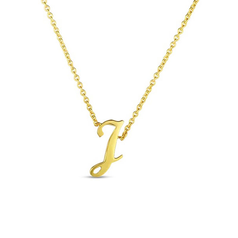 Roberto Coin Tiny Treasures Love Letter 18K Gold 'J' Pendant