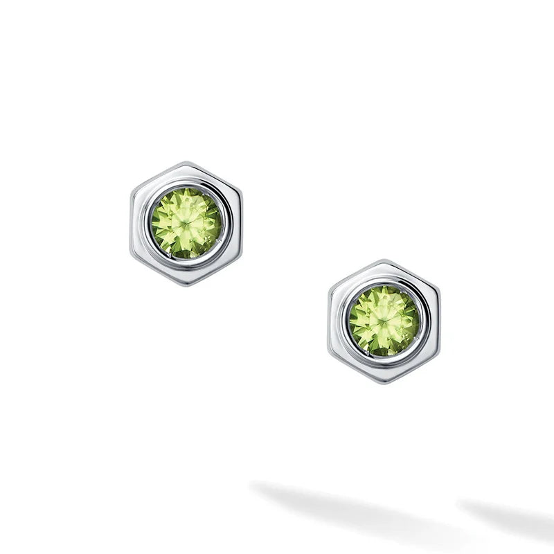 Birks Bee Chic Peridot and Silver Stud Earrings