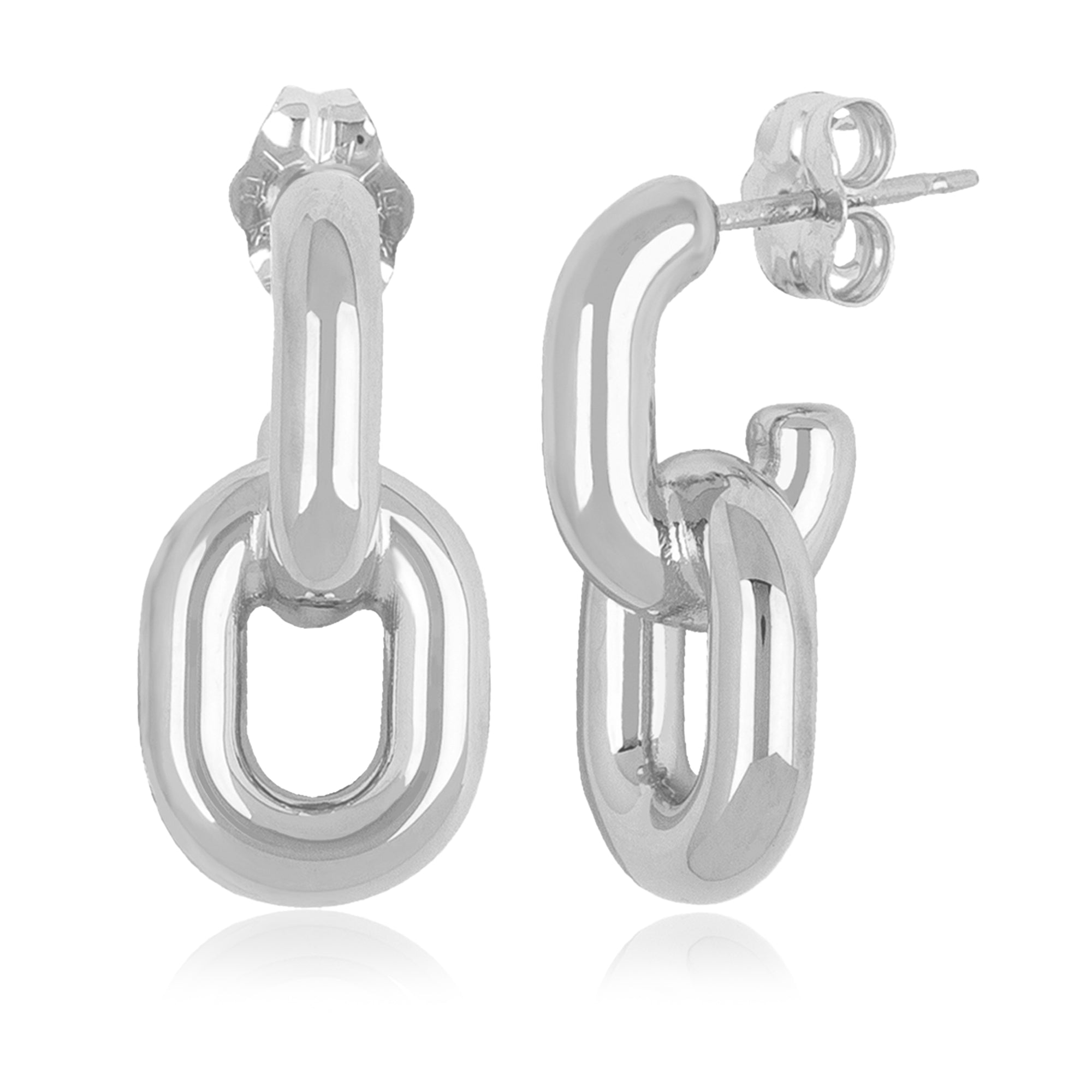 CARLA STERLING SILVER SMALL OVAL DOUBLE LINK