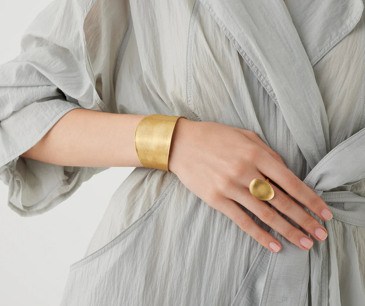 MARCO BICEGO 18K YELLOW GOLD COCKTAIL RING, SIZE 7