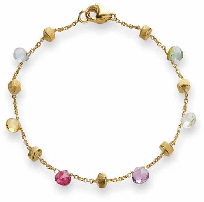 MARCO BICEGO 18K YELLOW GOLD PARADISE BRACELET WITH MIXED STONES