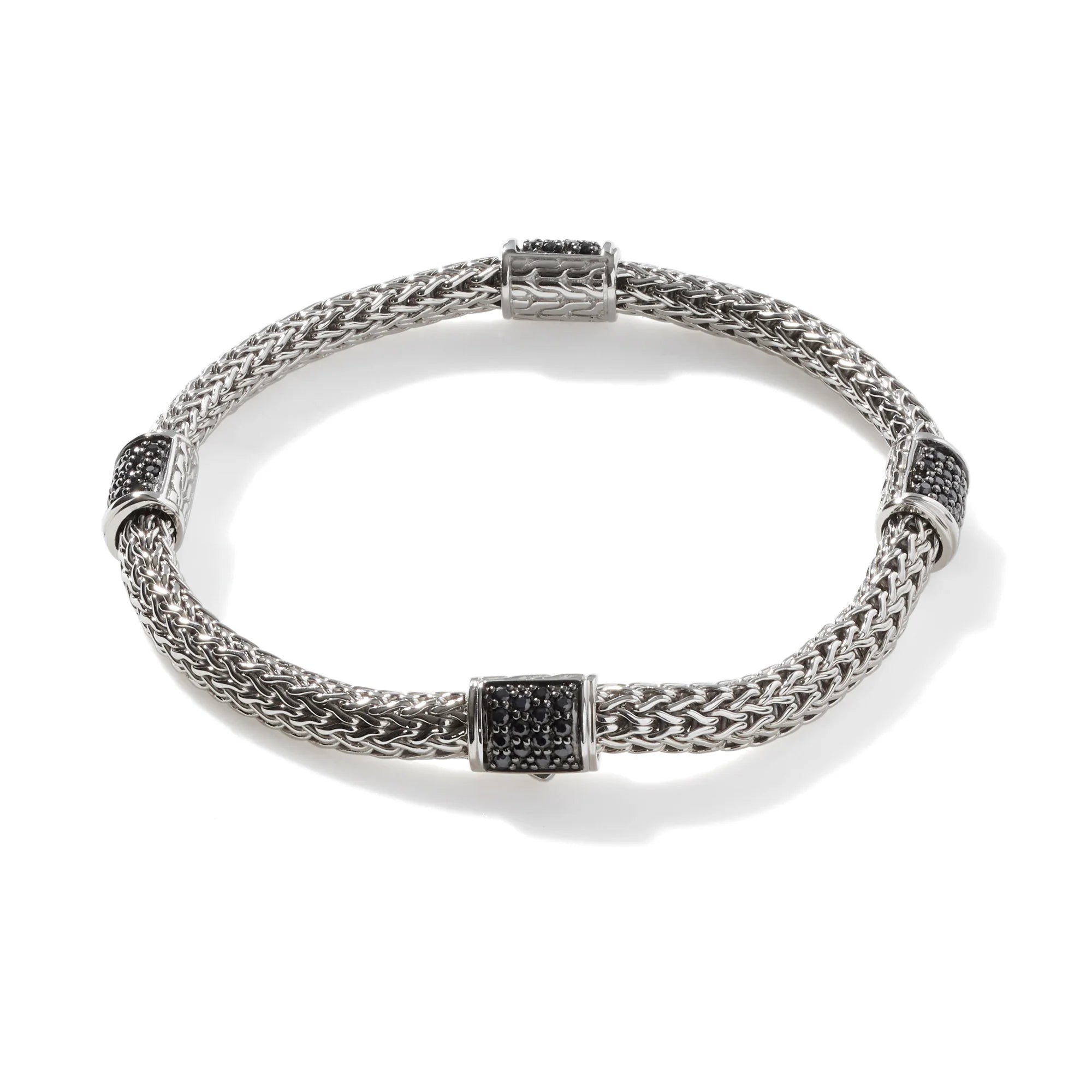 JOHN HARDY ICON BRACELET, STERLING SILVER, GEMSTONES, 5MM