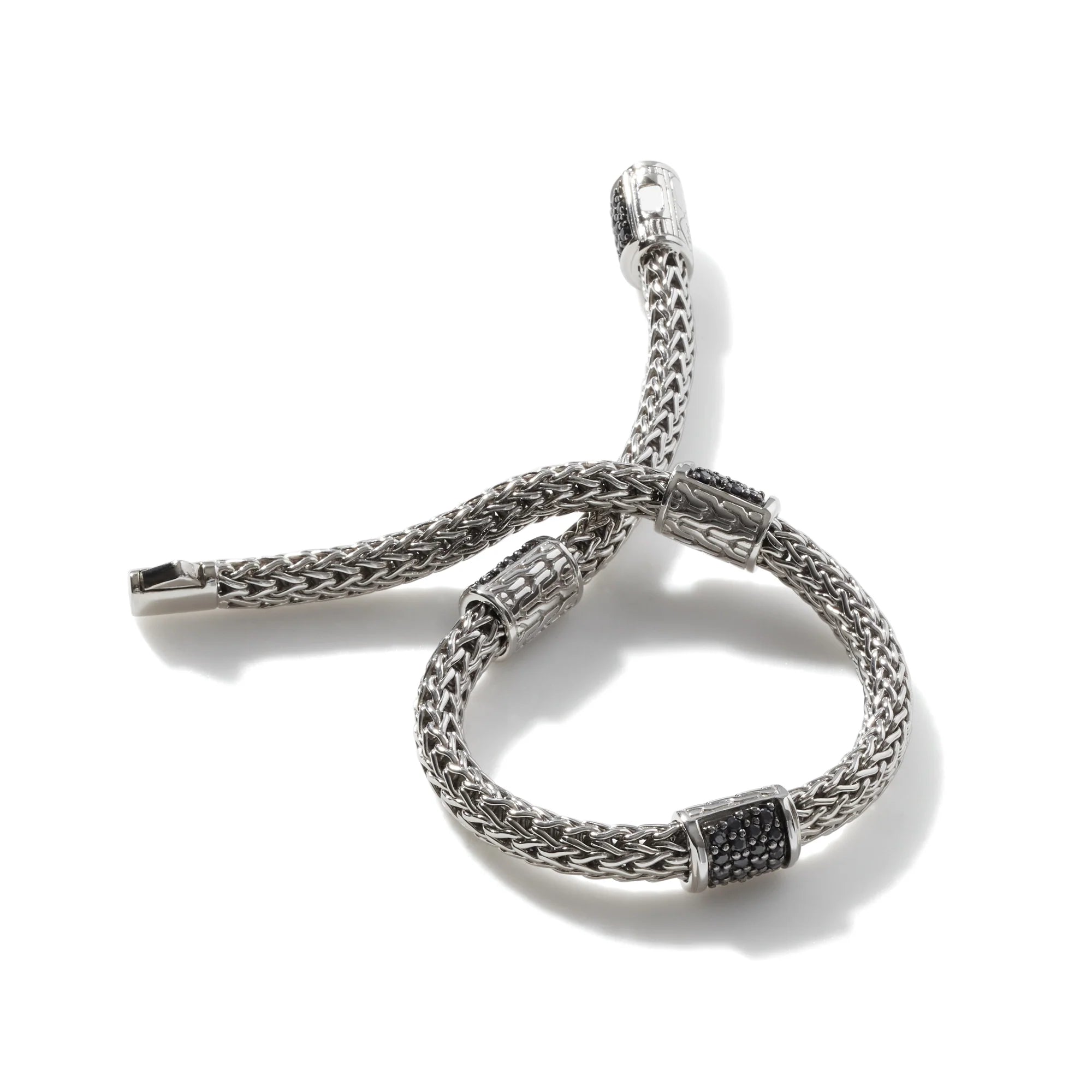 JOHN HARDY ICON BRACELET, STERLING SILVER, GEMSTONES, 5MM