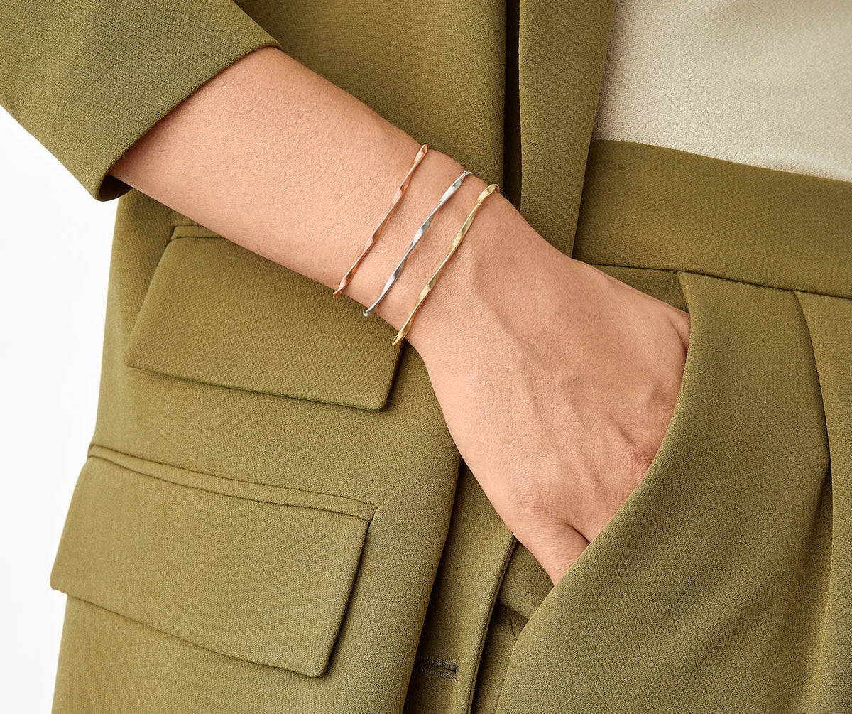 MARCO BICEGO MARRAKECH 18K YELLOW GOLD 2MM TWISTED COIL BRACELET