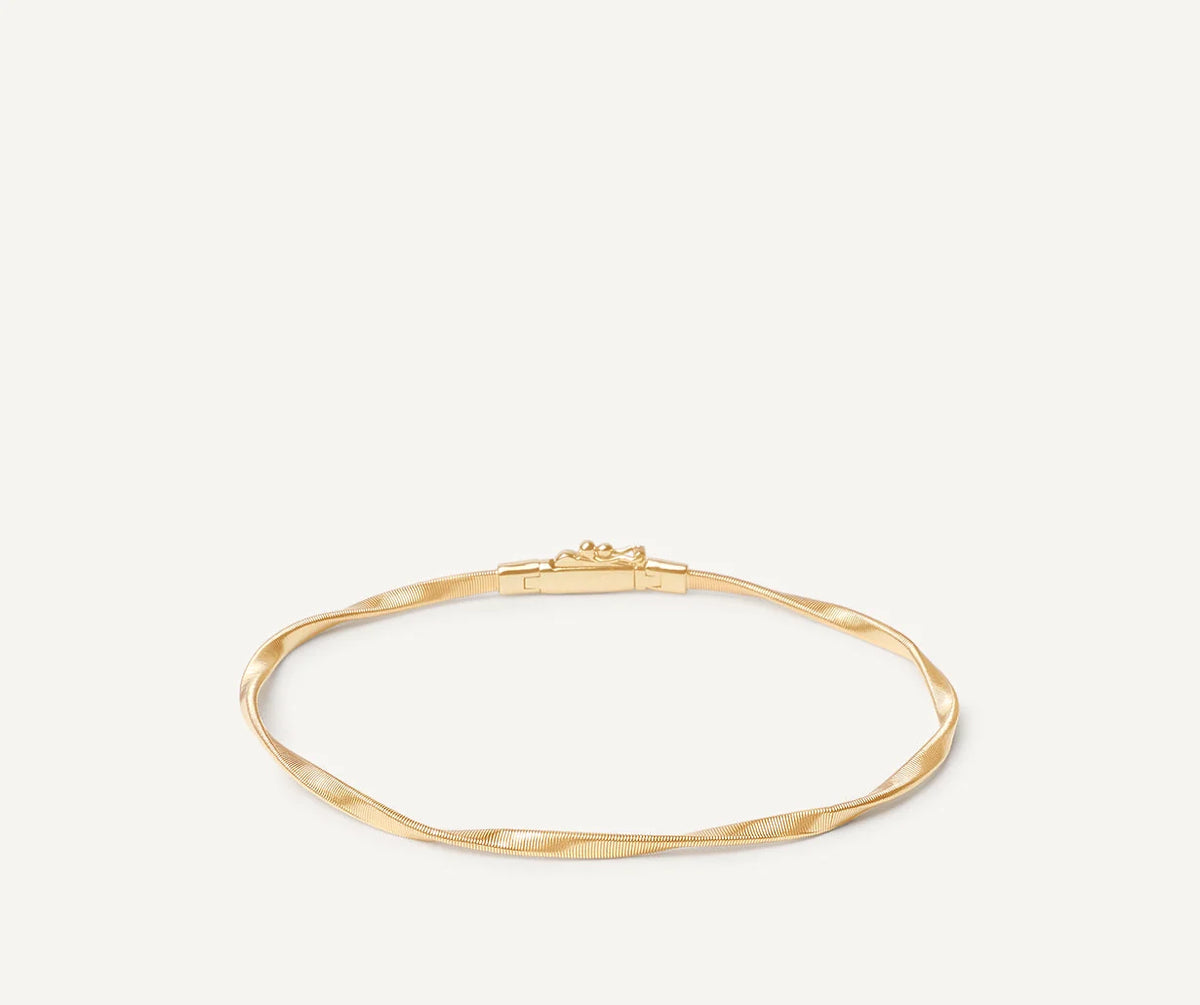 MARCO BICEGO MARRAKECH 18K YELLOW GOLD 2MM TWISTED COIL BRACELET