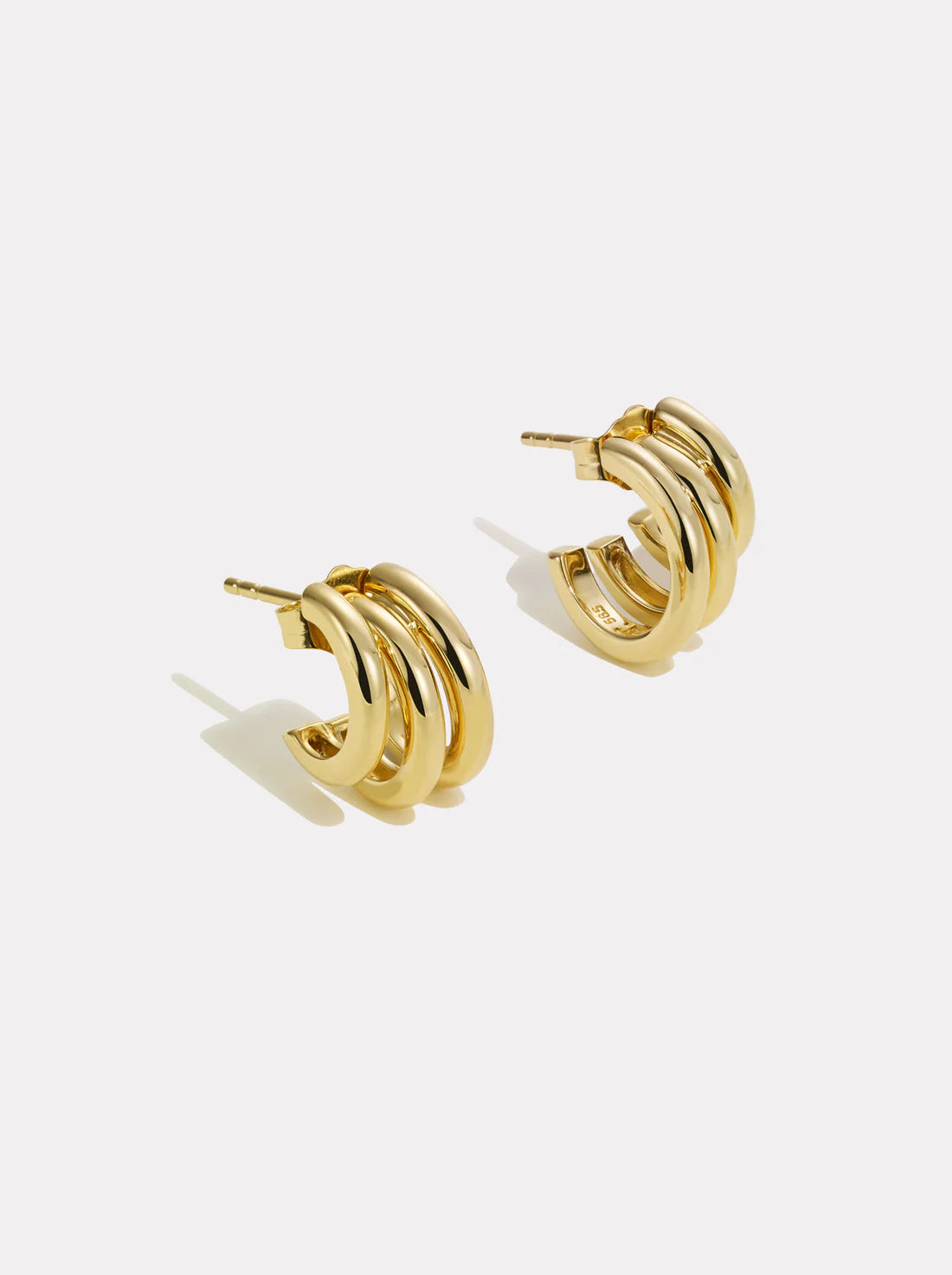 BY PARIAH CLASSIC GOLD EARRING STACK 14K RECYCLED YELLOW GOLD