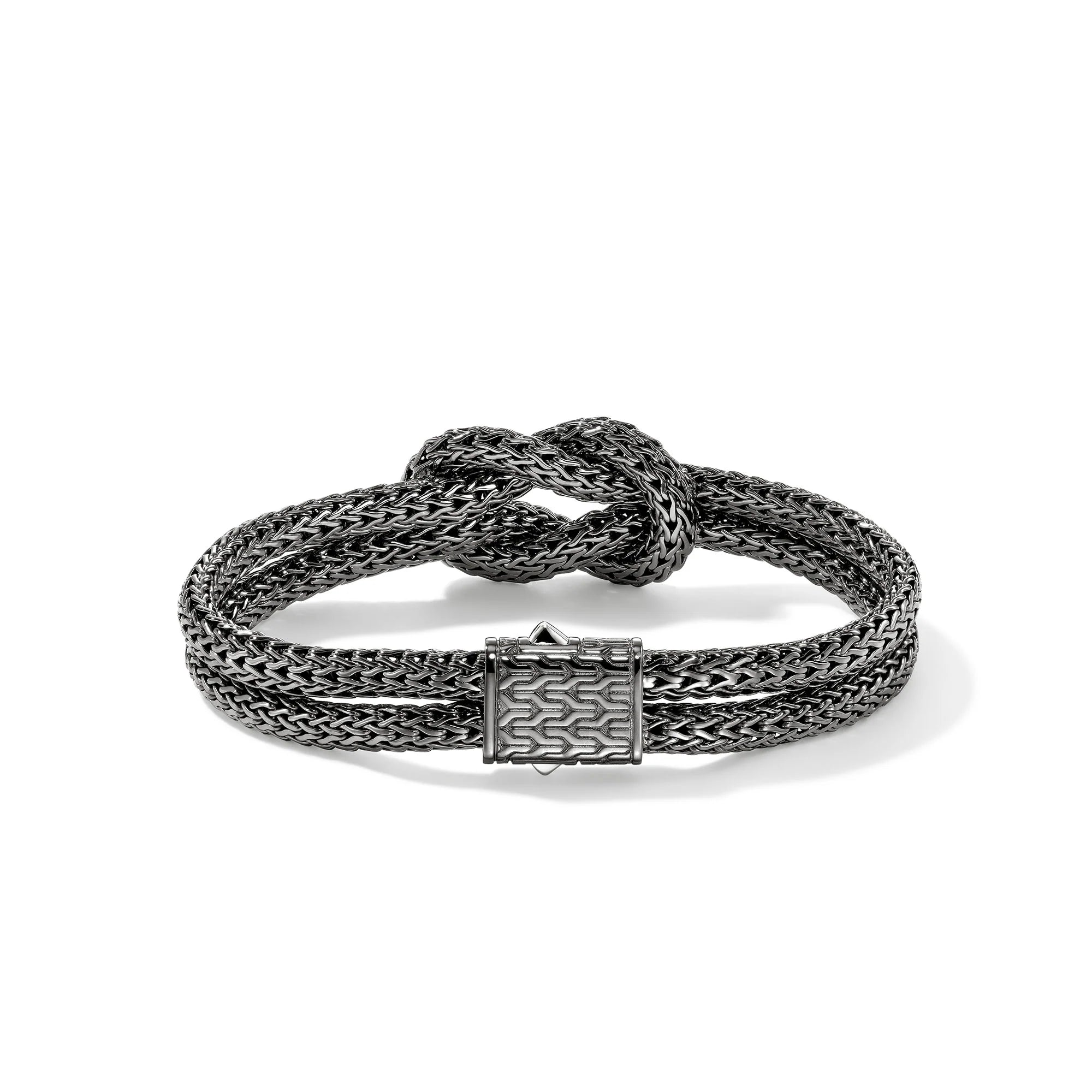 JOHN HARDY LOVE KNOT BRACELET, DARK SILVER, 10MM