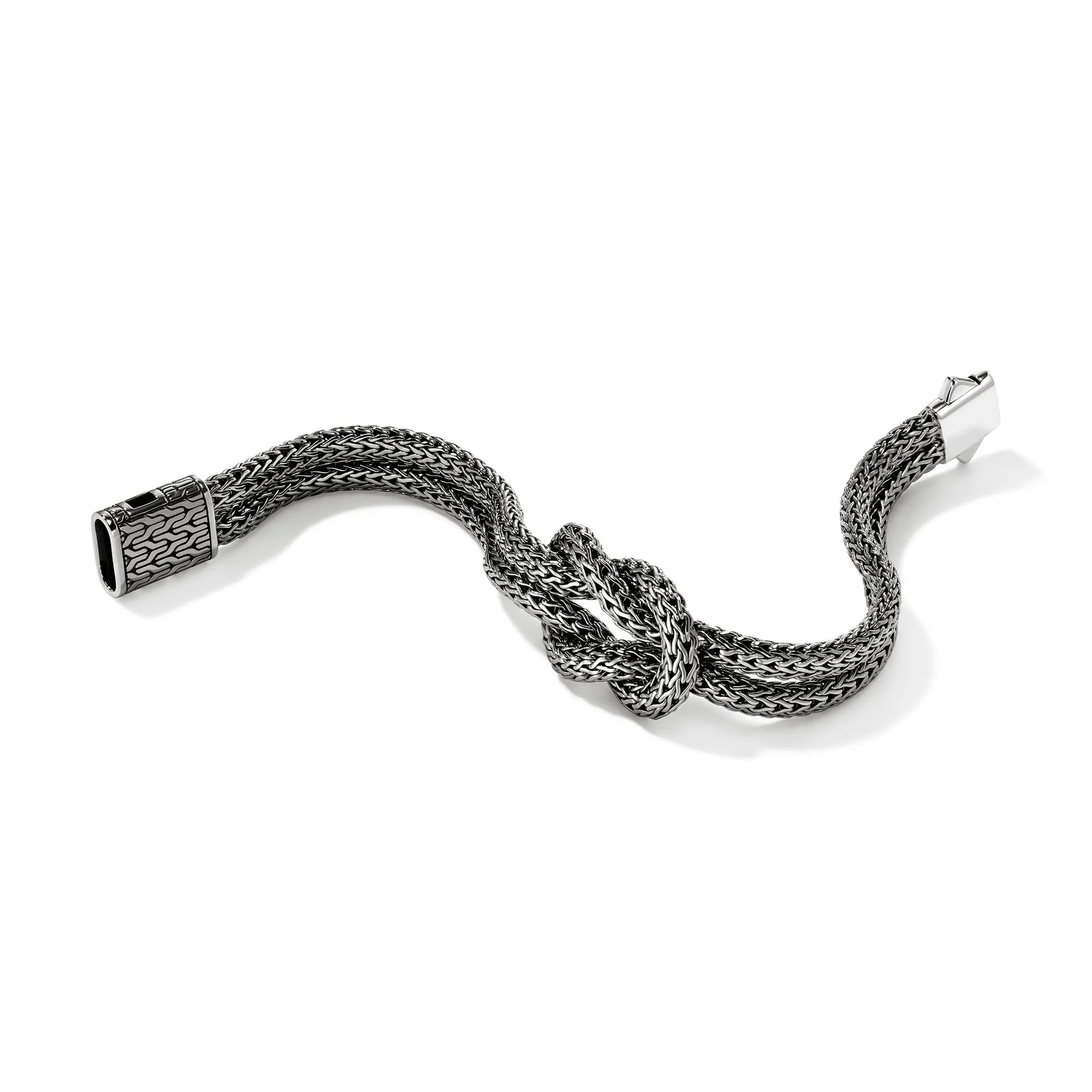 JOHN HARDY LOVE KNOT BRACELET, DARK SILVER, 10MM