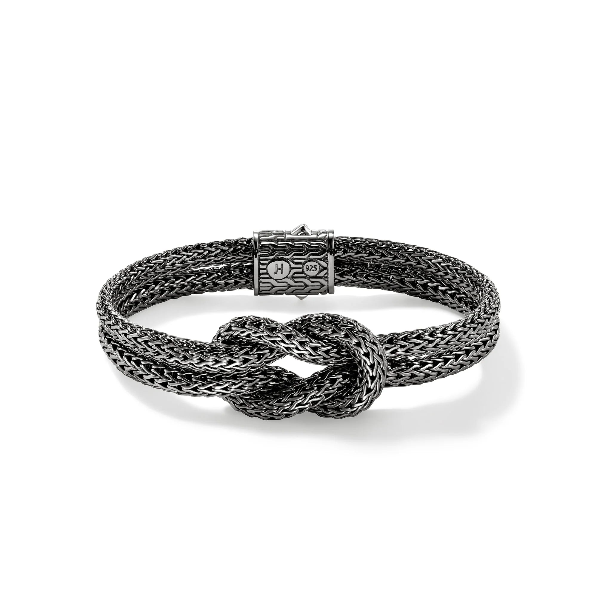 JOHN HARDY LOVE KNOT BRACELET, DARK SILVER, 10MM