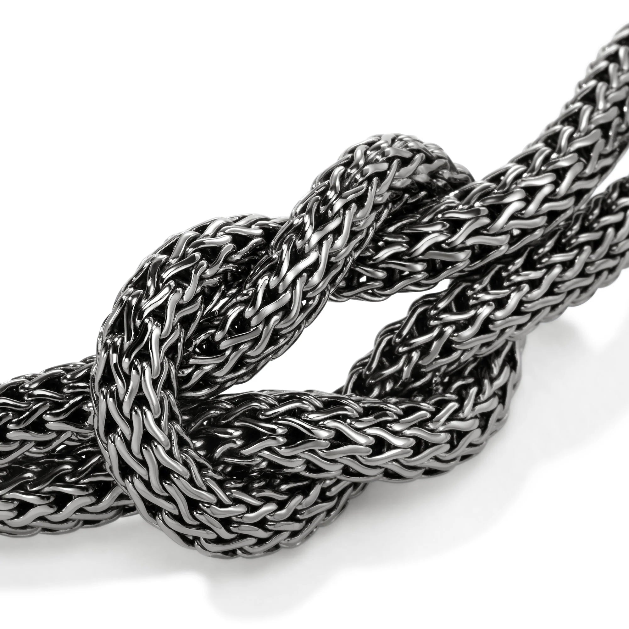 JOHN HARDY LOVE KNOT BRACELET, DARK SILVER, 10MM