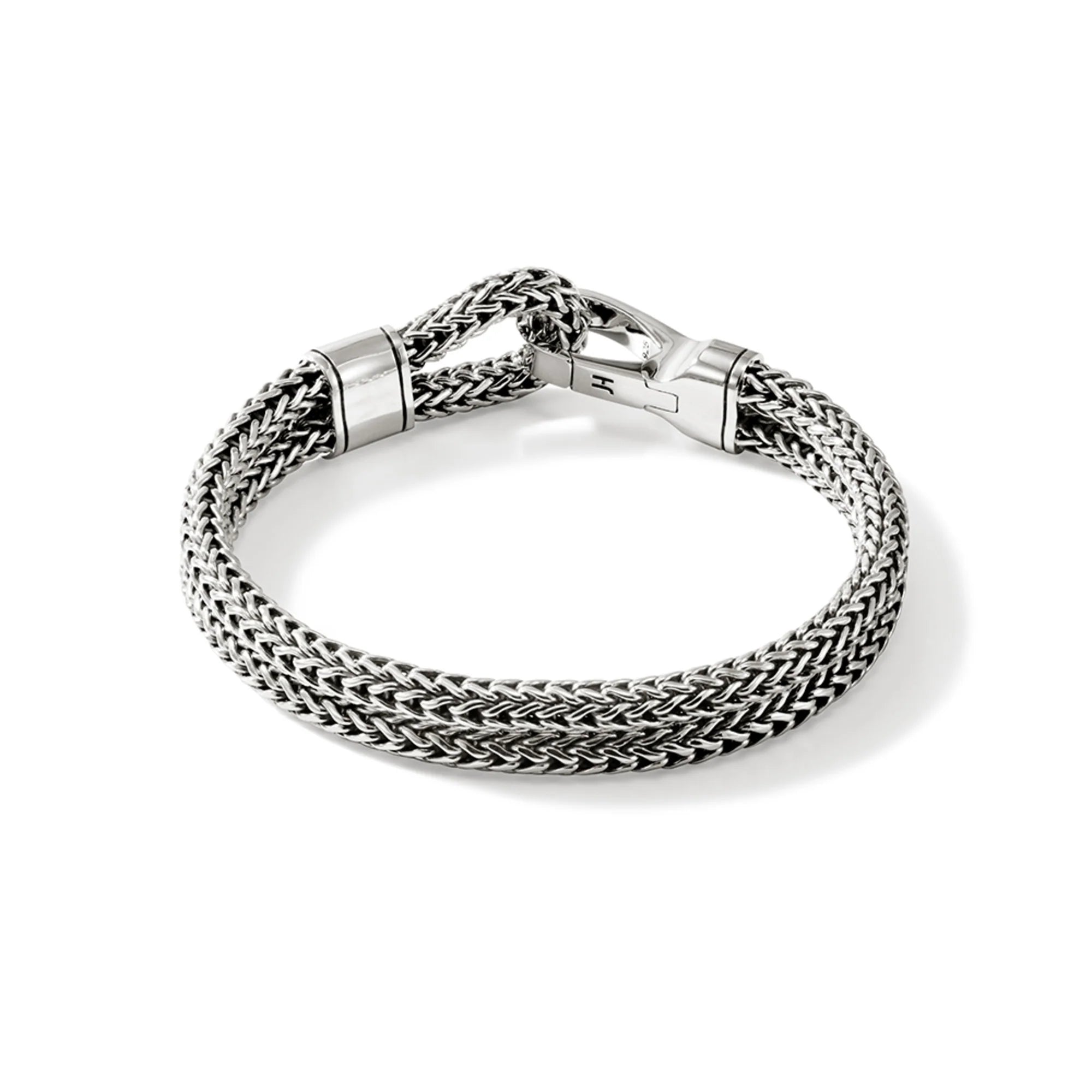 John Hardy Hook Clasp Bracelet, Silver, Double Row