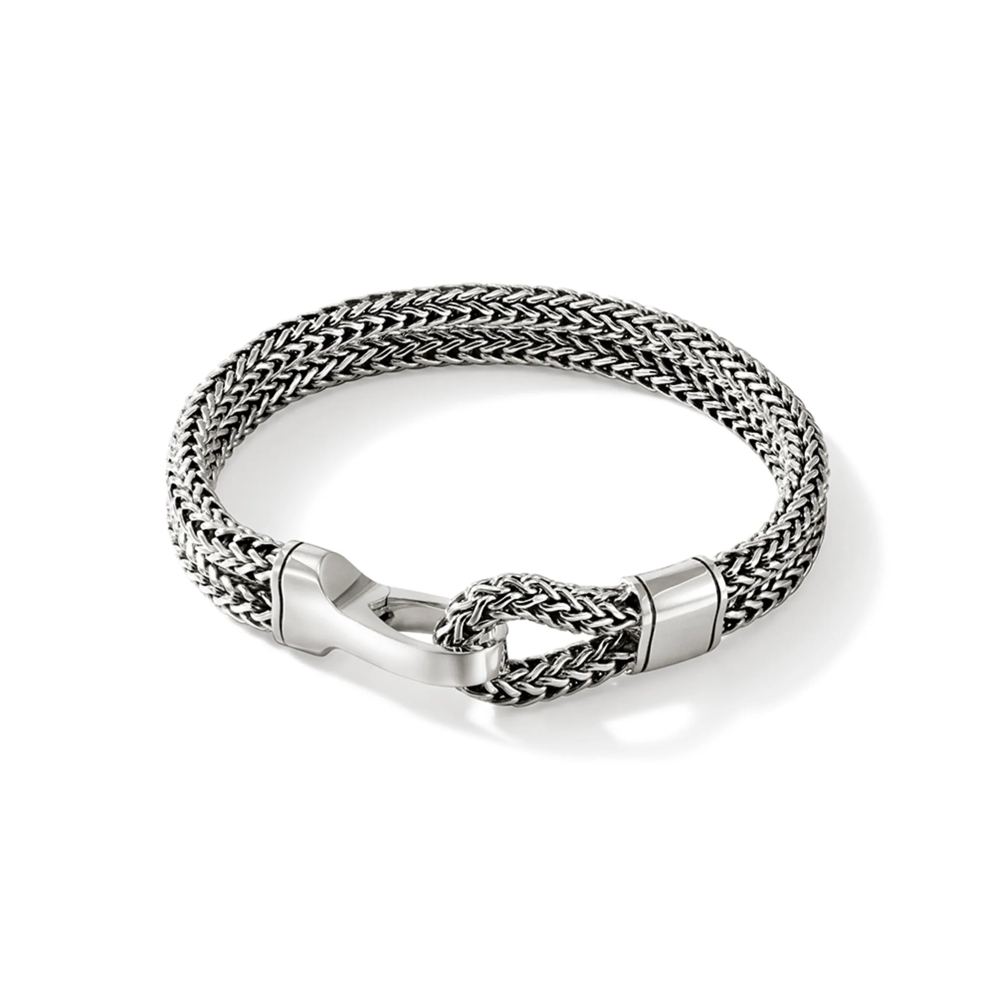 John Hardy Hook Clasp Bracelet, Silver, Double Row