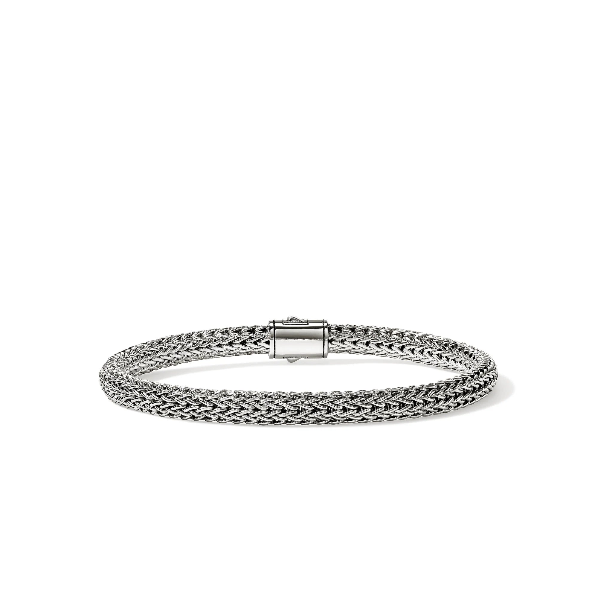 JOHN HARDY ICON BRACELET, STERLING SILVER, DIAMONDS, 5MM