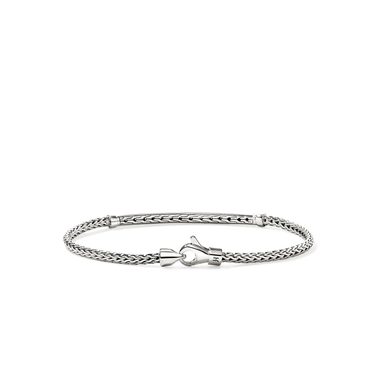 JOHN HARDY ESSENTIAL PAVE BRACELET, STERLING SILVER, GEMSTONES, 2.5MM