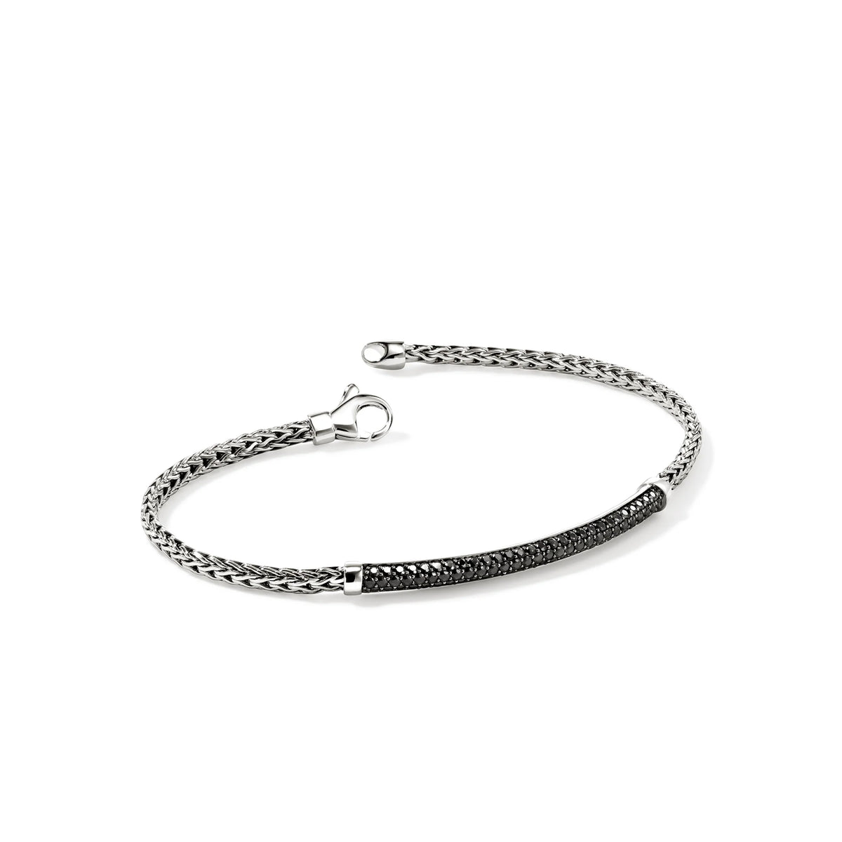 JOHN HARDY ESSENTIAL PAVE BRACELET, STERLING SILVER, GEMSTONES, 2.5MM