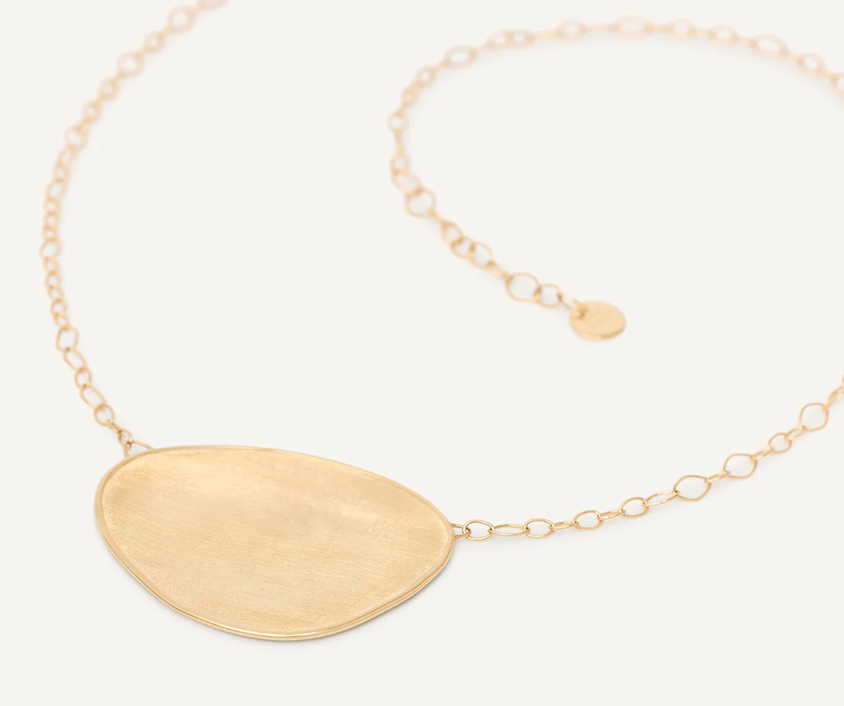 MARCO BICEGO 18K YELLOW GOLD LIGHTWEIGHT NECKLACE WITH CENTRAL ELEMENT, SIZE 16.5