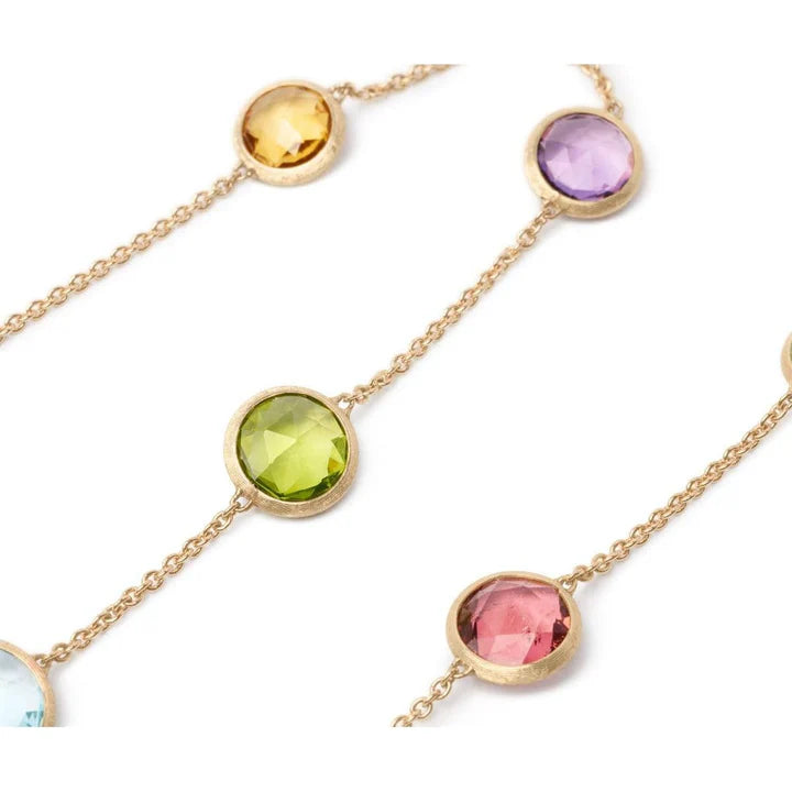 MARCO BICEGO JAIPUR COLOUR 18K YELLOW GOLD MIXED GEMSTONE NECKLACE