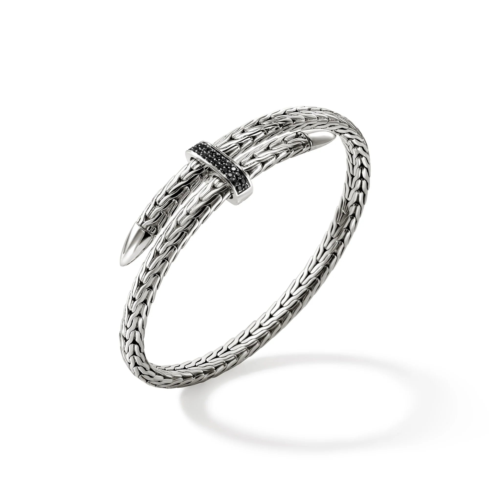 JOHN HARDY SPEAR FLEX CUFF, STERLING SILVER, GEMSTONES