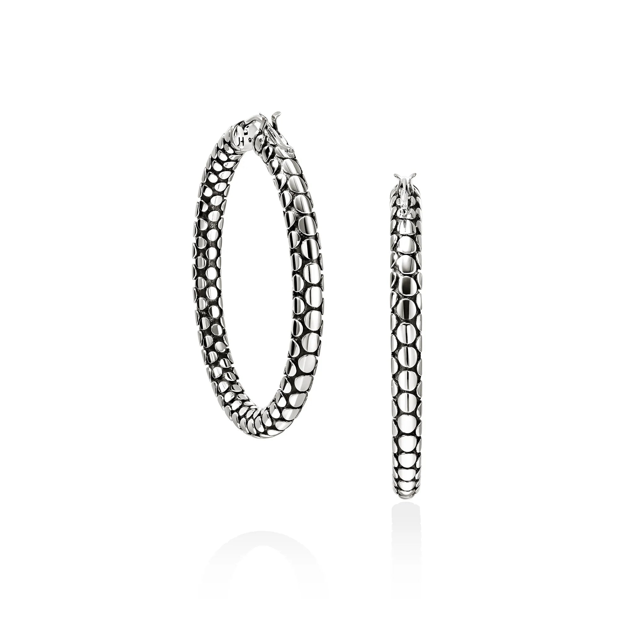 JOHN HARDY DOT STERLING SILVER HOOP EARRINGS