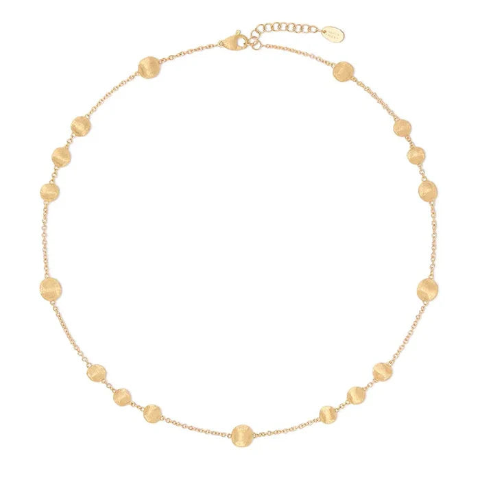 MARCO BICEGO AFRICA 18K YELLOW GOLD IRREGULAR BEAD NECKLACE