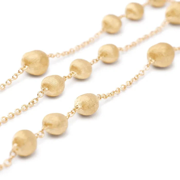 MARCO BICEGO AFRICA 18K YELLOW GOLD IRREGULAR BEAD NECKLACE