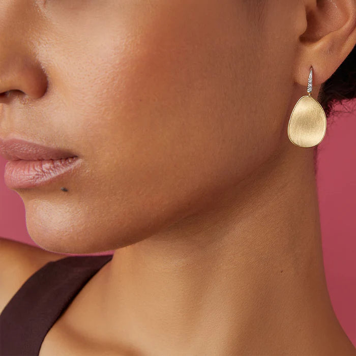 MARCO BICEGO LUNARIA 18K YELLOW AND WHITE GOLD DIAMOND STUDDED MEDIUM EARRINGS