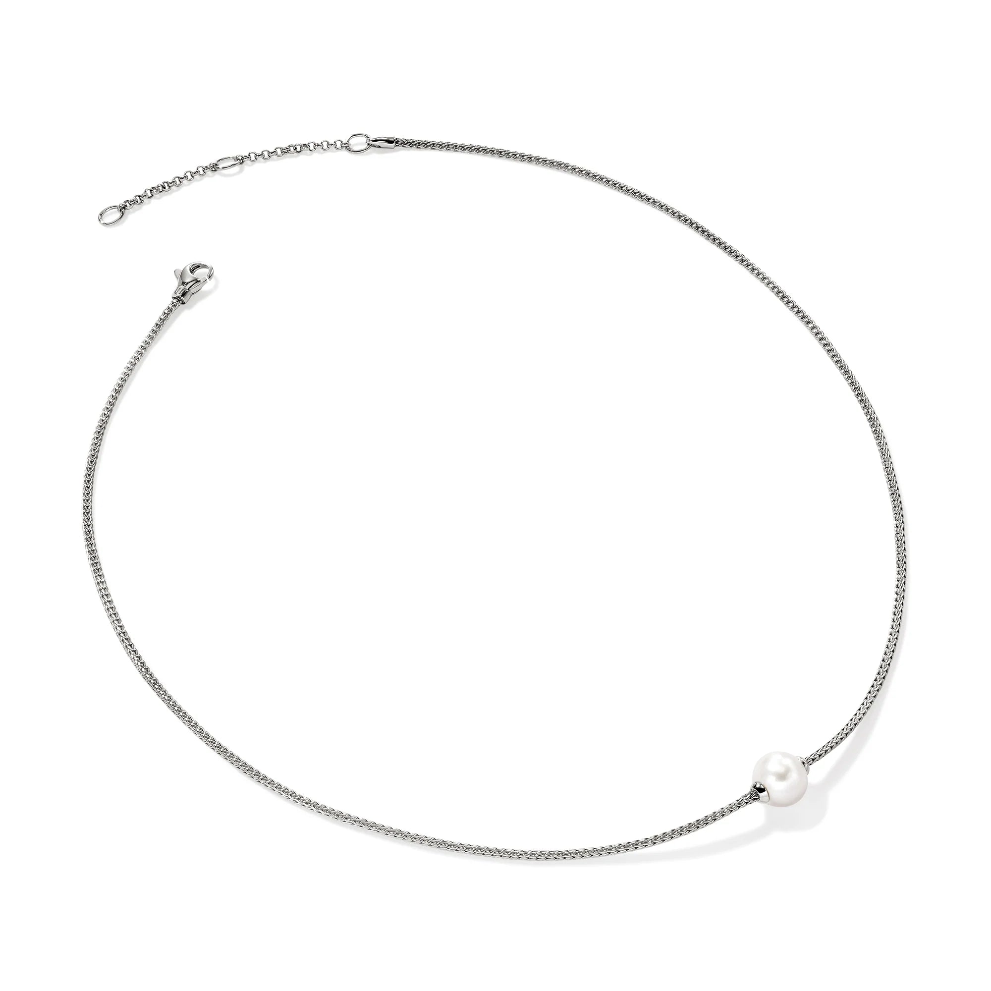 JOHN HARDY ESSENTIAL PEARL NECKLACE, STERLING SILVER, 1.8MM