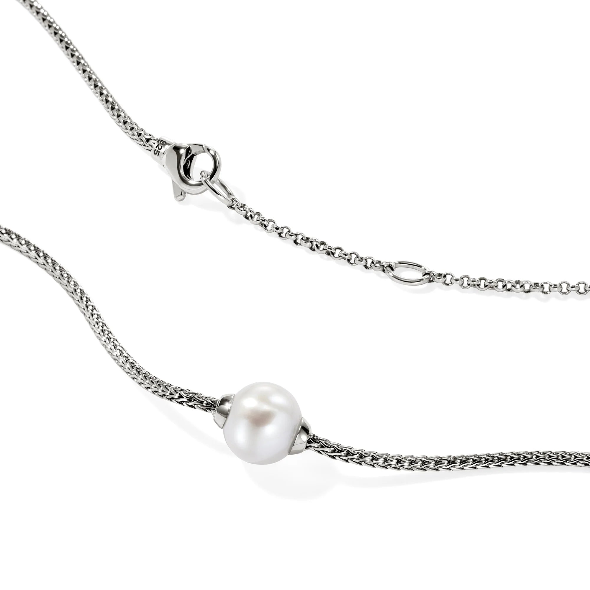 JOHN HARDY ESSENTIAL PEARL NECKLACE, STERLING SILVER, 1.8MM