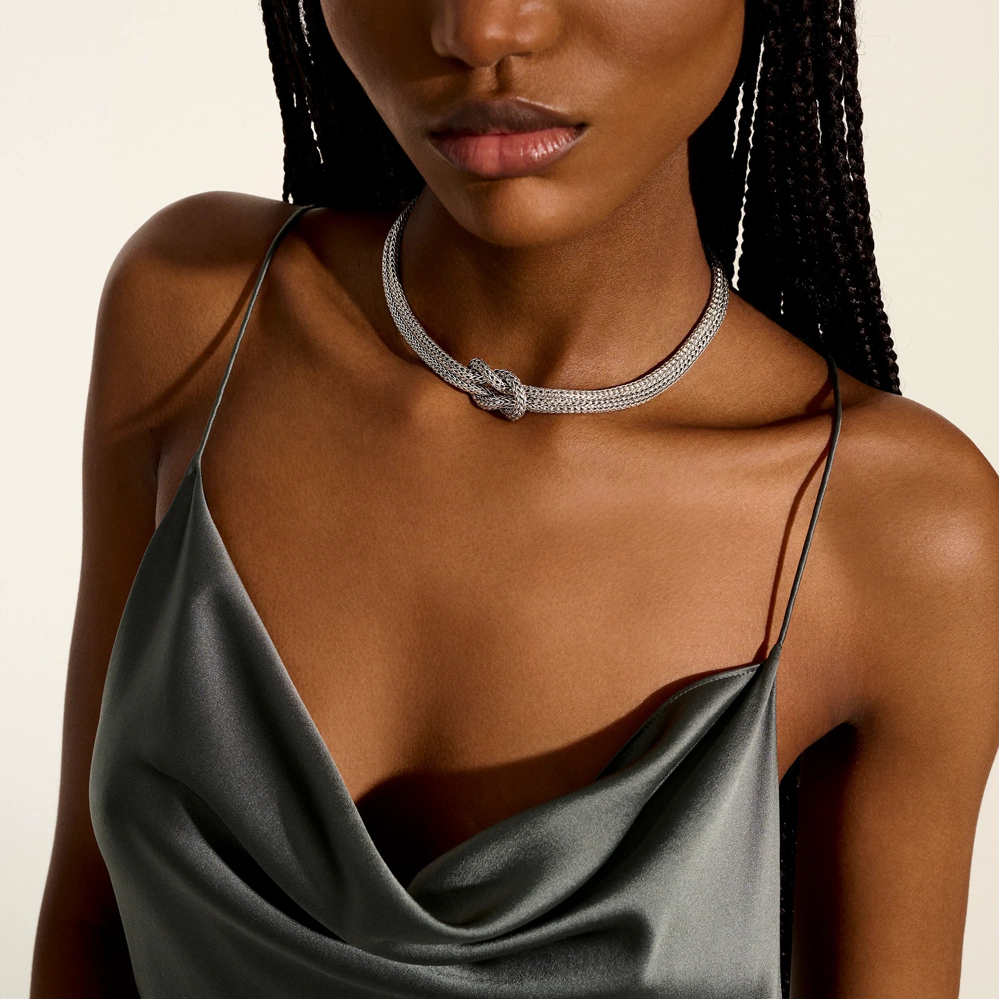 JOHN HARDY LOVE KNOT NECKLACE, STERLING SILVER, 10MM