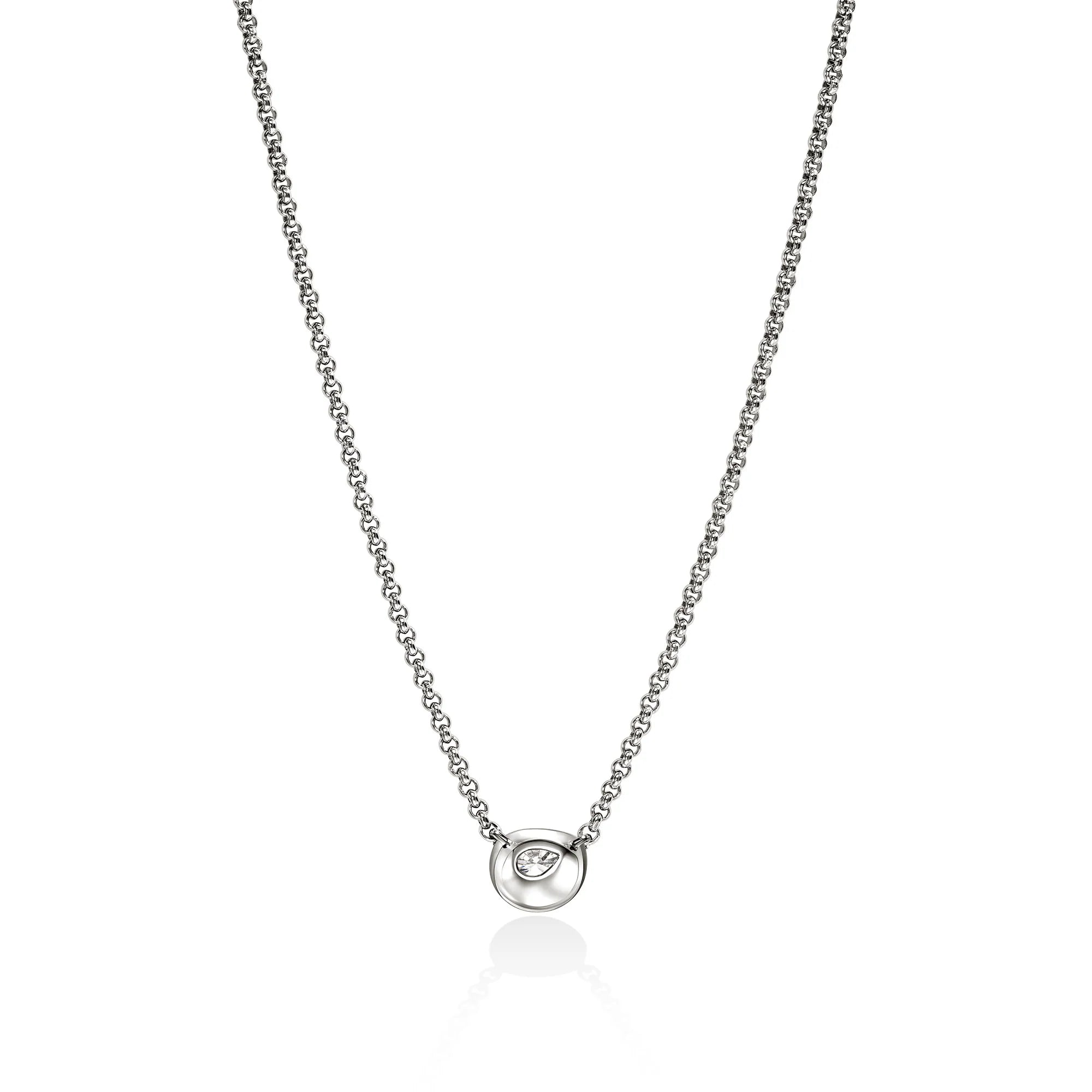 JOHN HARDY LOVESTRUCK NECKLACE, STERLING SILVER, DIAMOND 0.75TCW