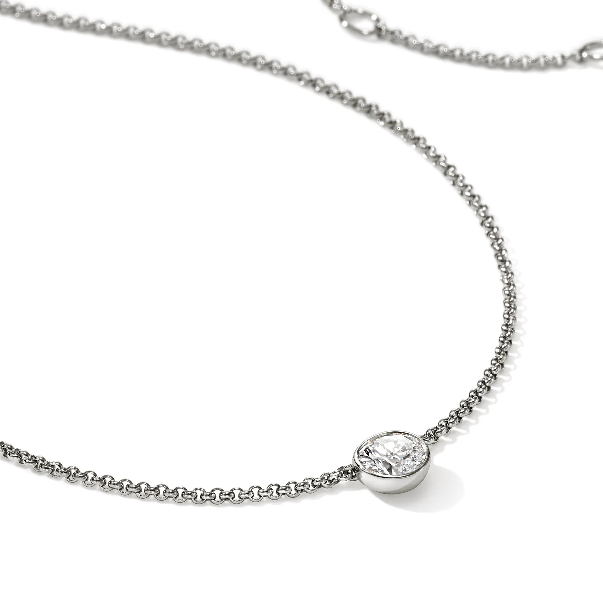 JOHN HARDY LOVESTRUCK NECKLACE, STERLING SILVER, DIAMOND 0.75TCW