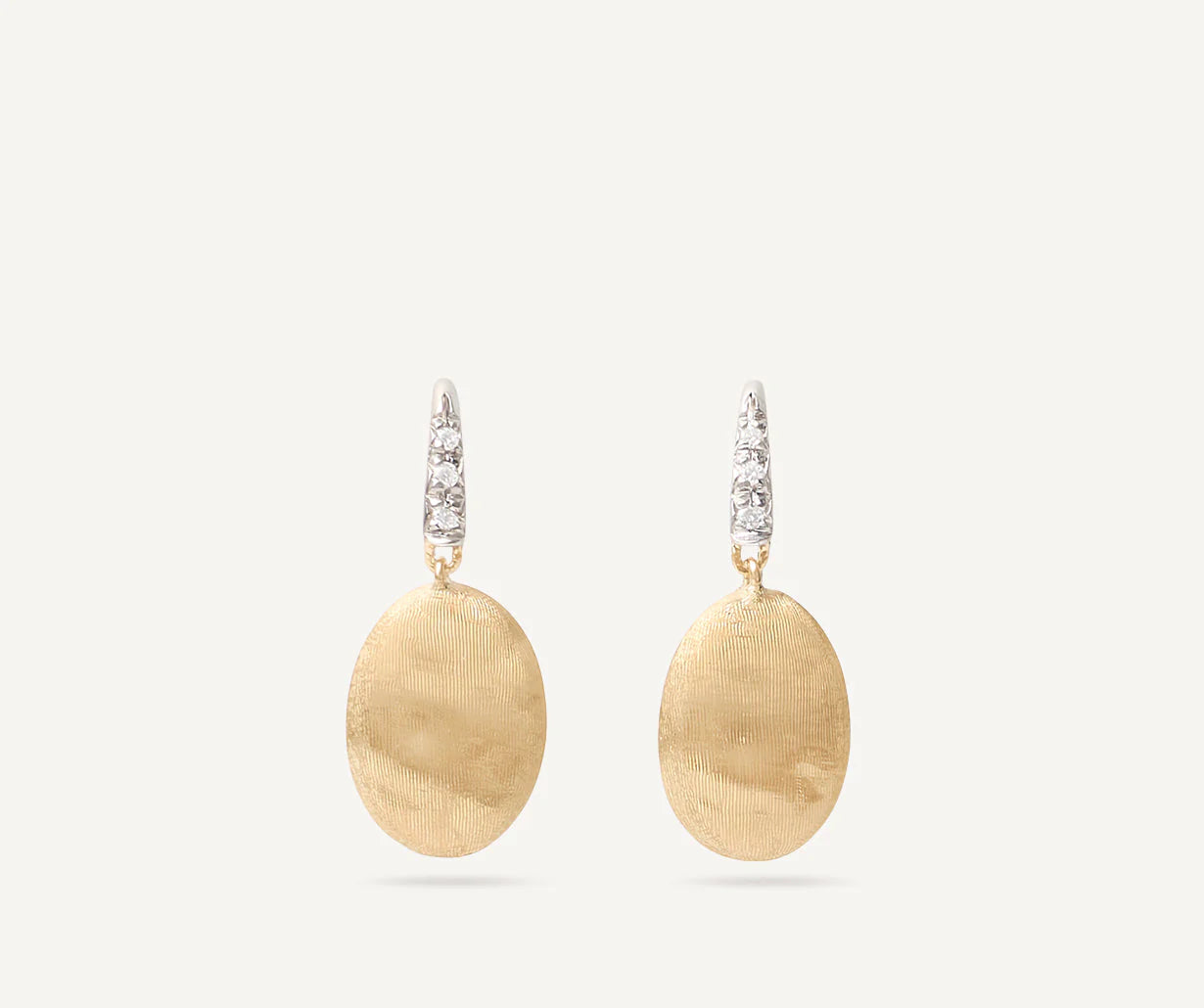 MARCO BICEGO SIVIGLIA 18K YELLOW GOLD DIAMOND 0.039 STUDDED EARRINGS