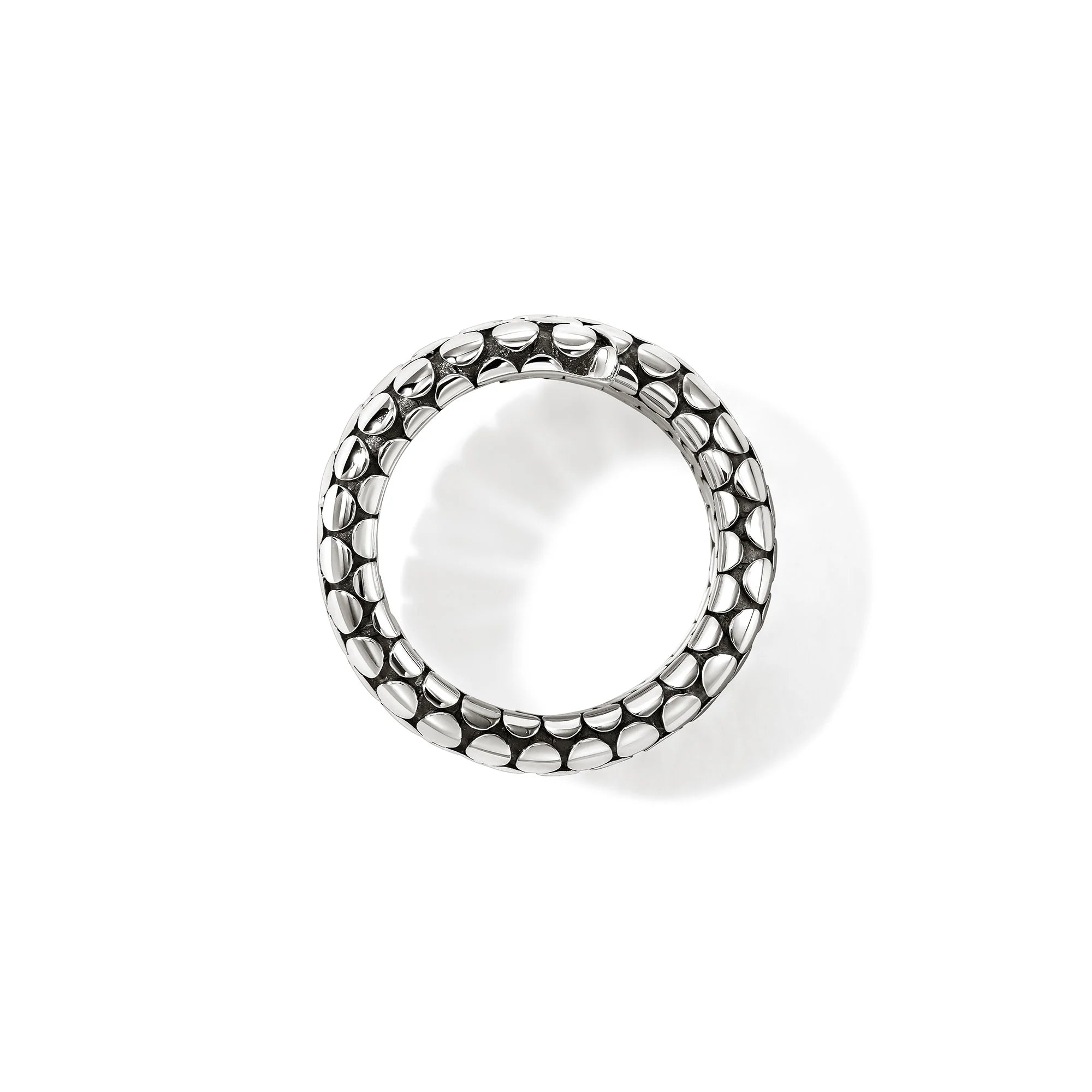 JOHN HARDY DOT STERLING SILVER DOUBLE COIL RING, SIZE 7