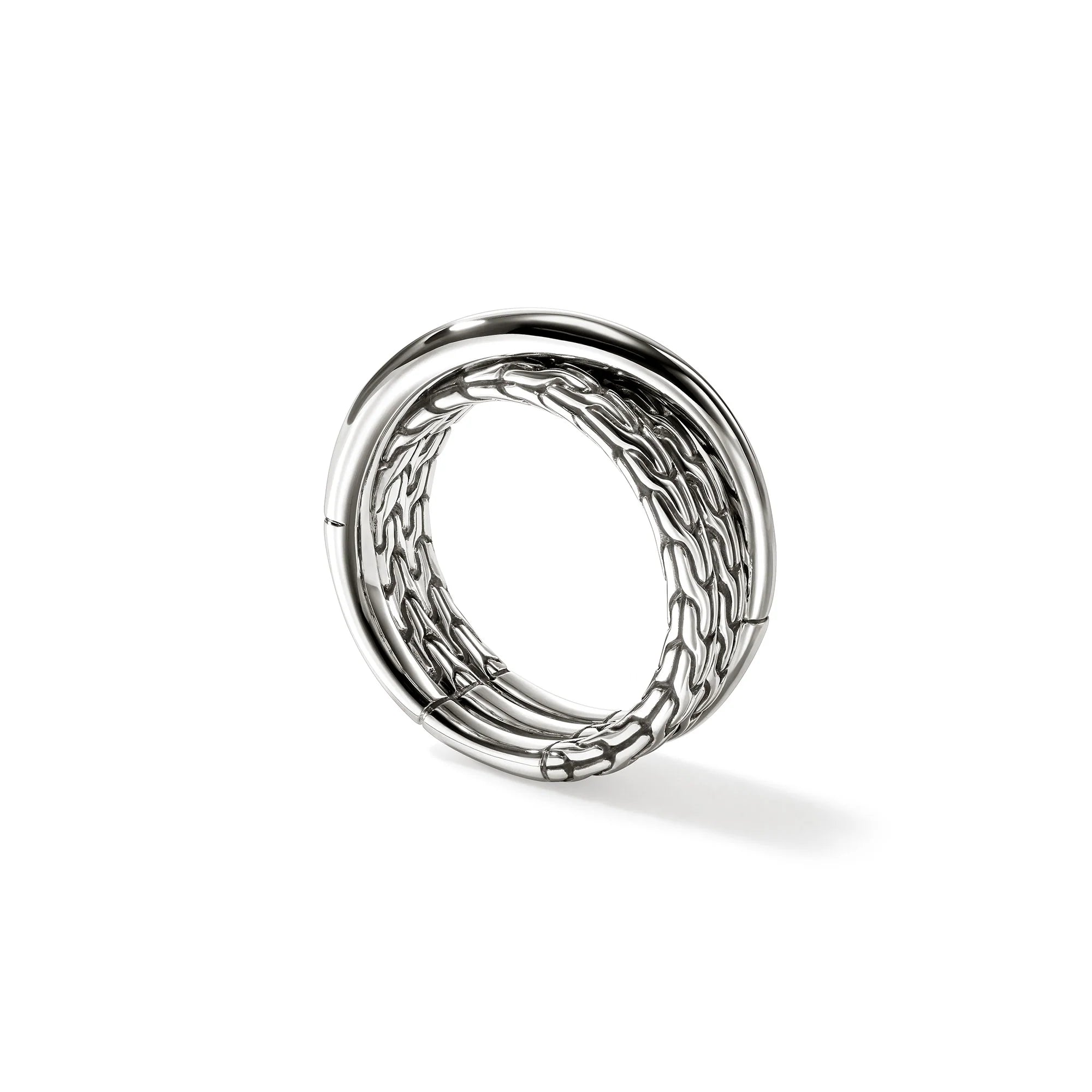 JOHN HARDY ESSENTIAL CROSSOVER RING, STERLING SILVER
