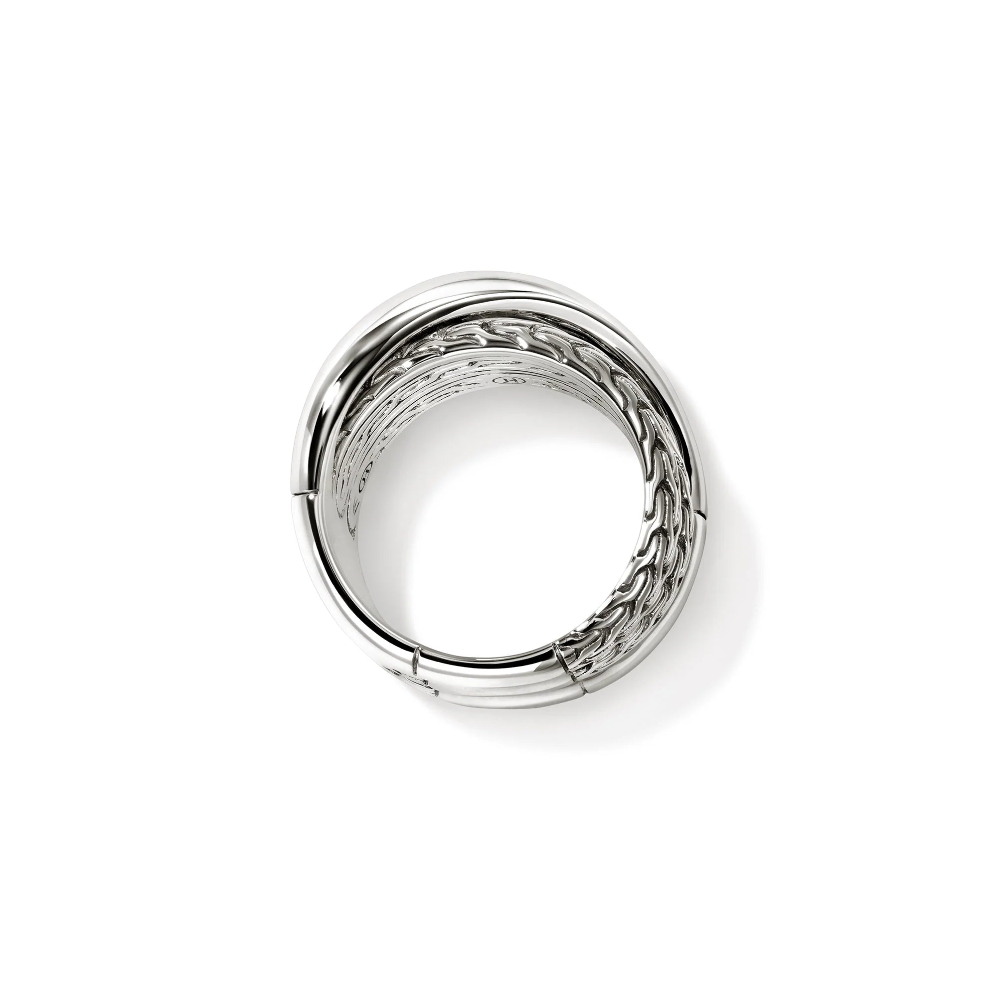 JOHN HARDY ESSENTIAL CROSSOVER RING, STERLING SILVER