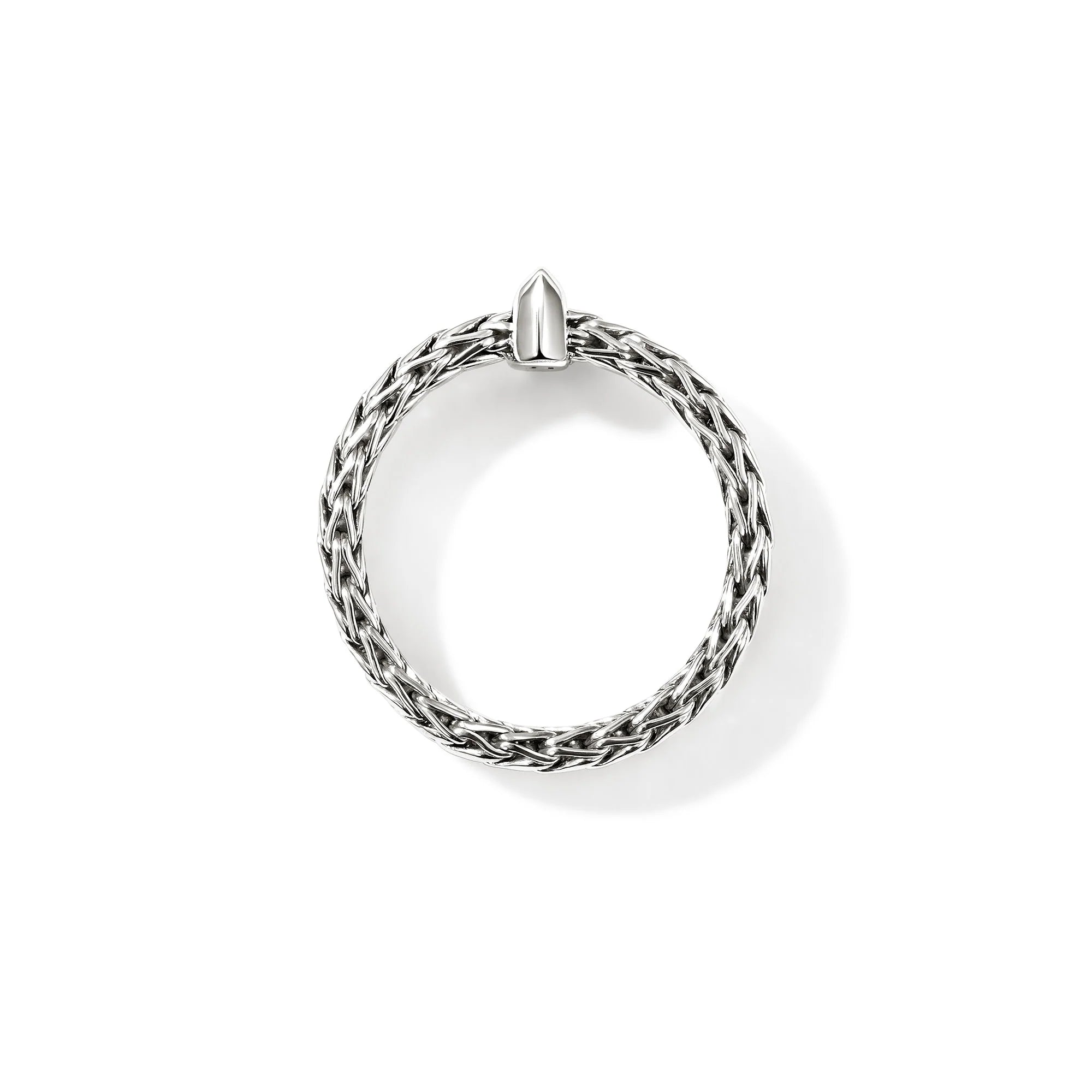 JOHN HARDY ICON LINK STERLING SILVER 6MM BAND, SIZE 7