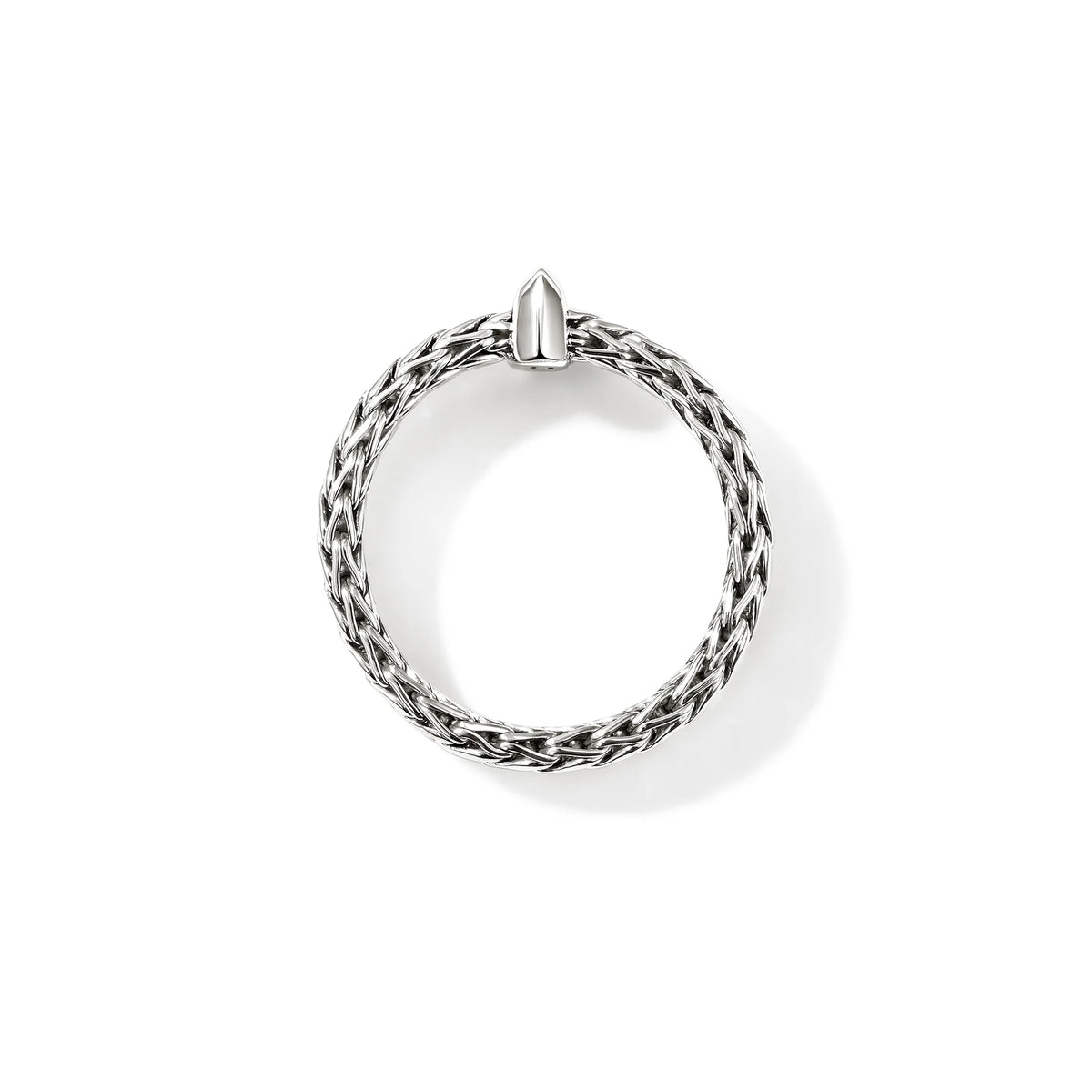 JOHN HARDY ICON LINK STERLING SILVER 6MM BAND, SIZE 7