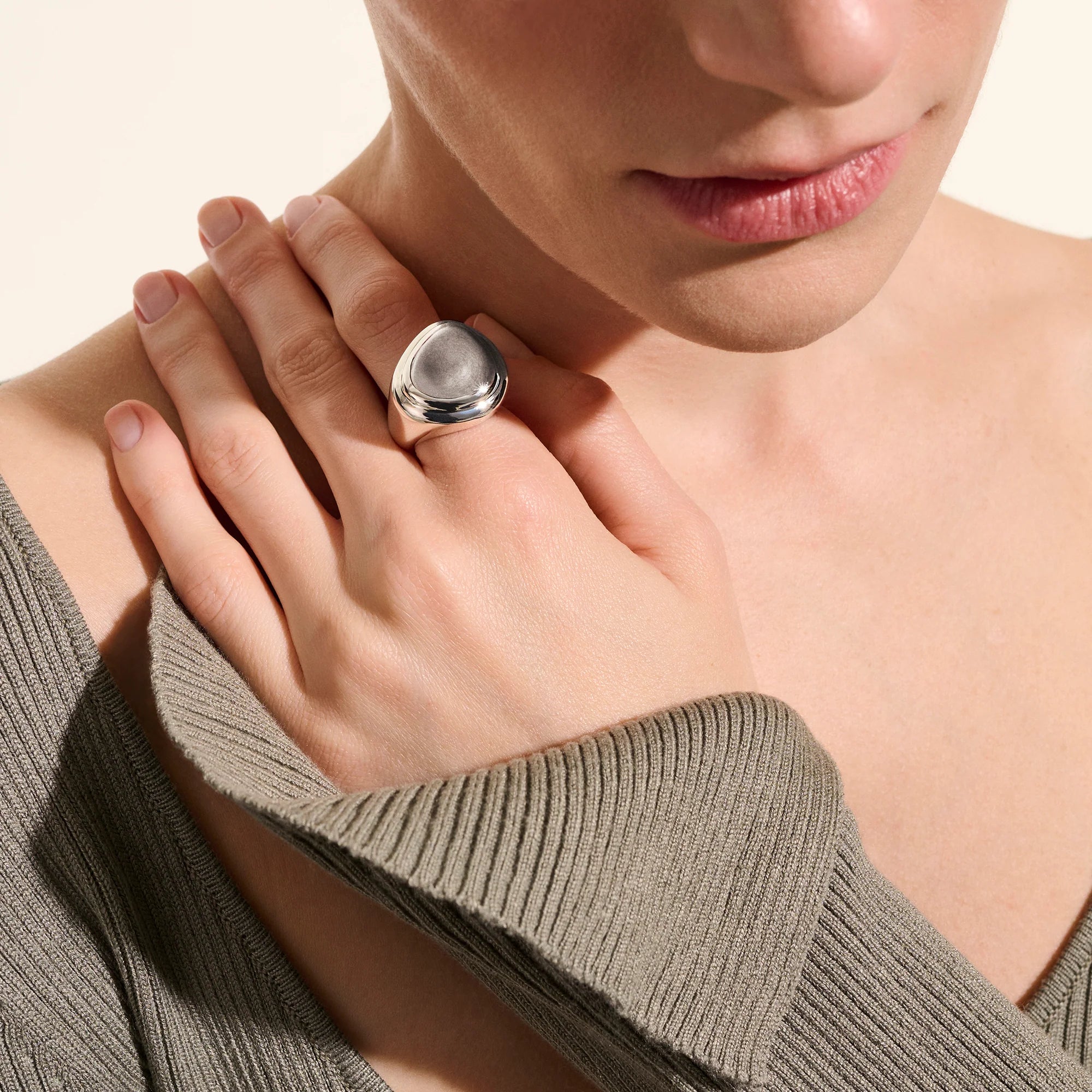JOHN HARDY PEBBLE RING, STERLING SILVER